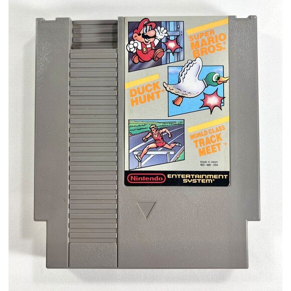 Super Mario Bros-Duck Hunt-World Class Track Meet Vintage NES Cartridge Tested - Picture 1 of 8